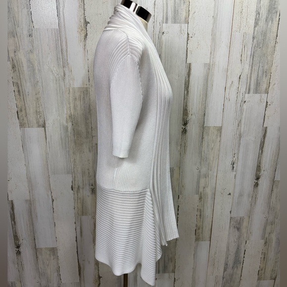 Caché Ivory Ribbed Open Front‎ Cardigan - Picture 6 of 9